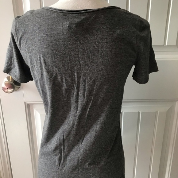 Adobe Star Gray Round Neck Top with Pink Beaded Detail - Picture 5 of 7